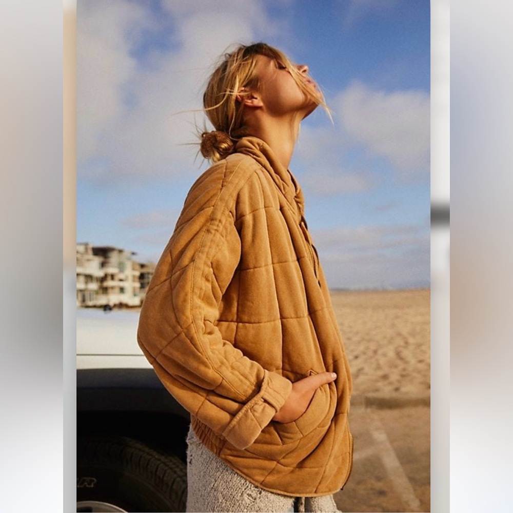 Free People Dolman Quilted Knit Jacket